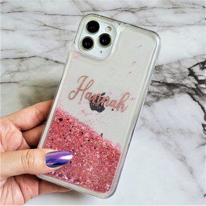 Personalized Name Glitter Hologrpahic Waterfall Ca